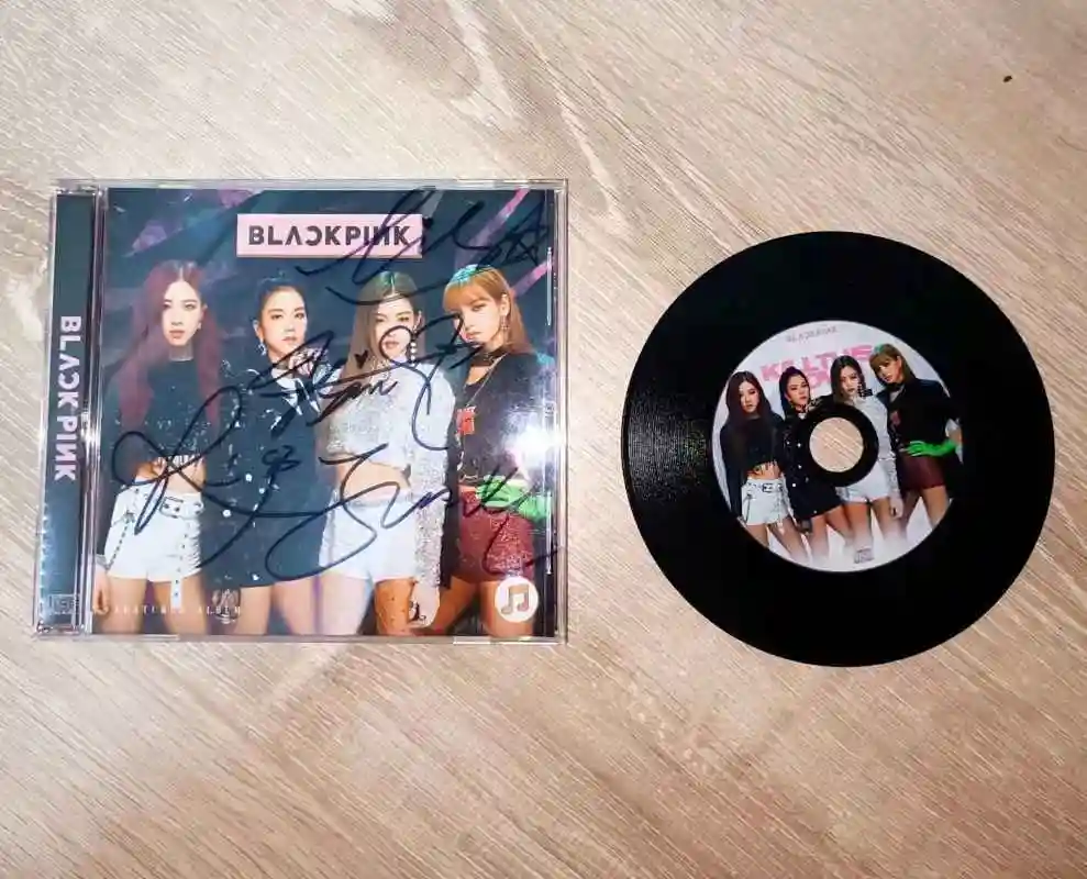 sweet peach blackpink团黑签胶唱片