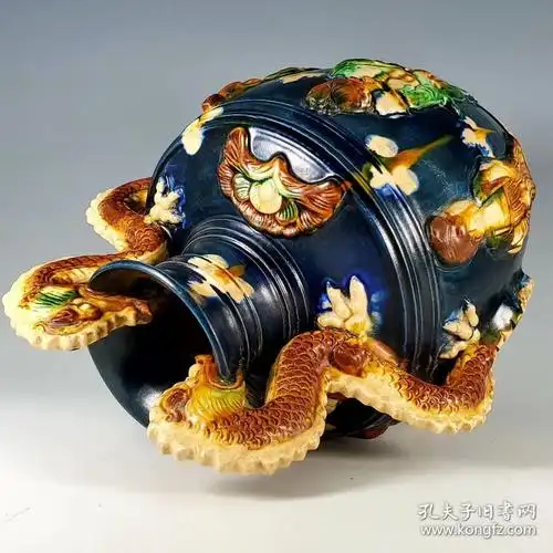 宋三彩系 双龙瓶