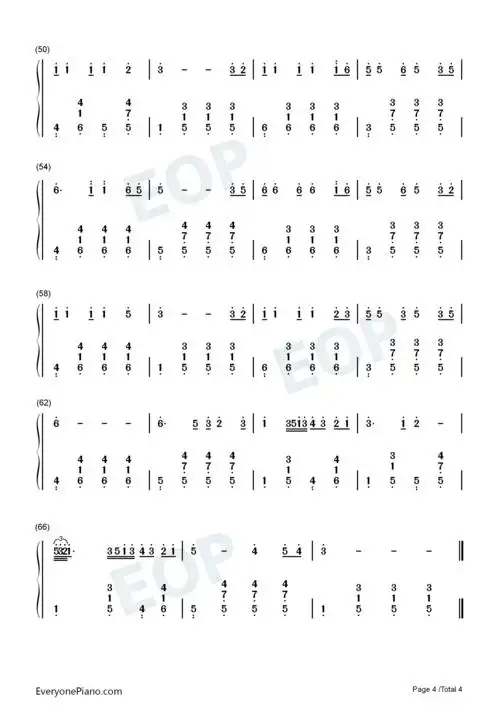 大海-张雨生双手简谱预览4