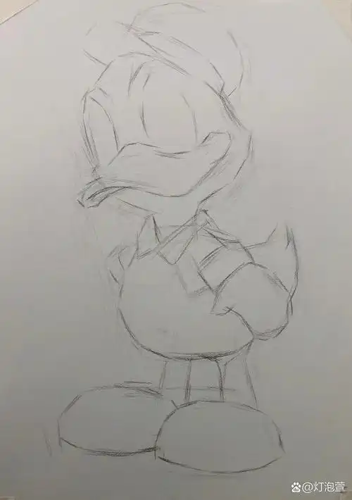 《素描鸭》原来素描如此有趣 新鲜的鸭子出炉了,已放步骤图