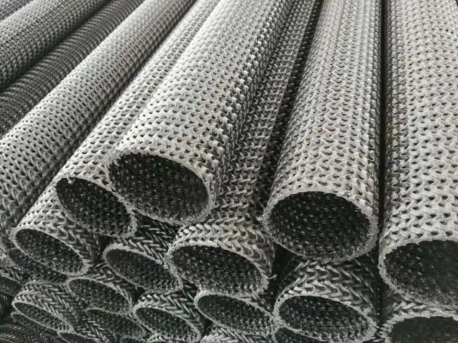 pe硬式透水管110硬管曲纹网状透水管 万德富品牌专卖