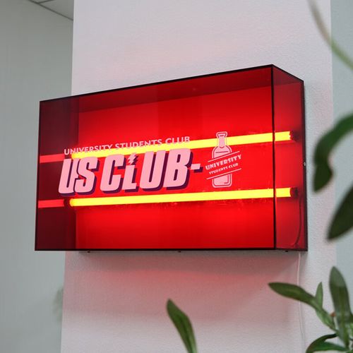 栀司定制ins网红透明亚克力灯箱创意双面发光侧招门头户外招牌悬挂定