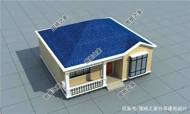 农村三室一厅一厨一卫平房图,简单实用,农村建房要这样建