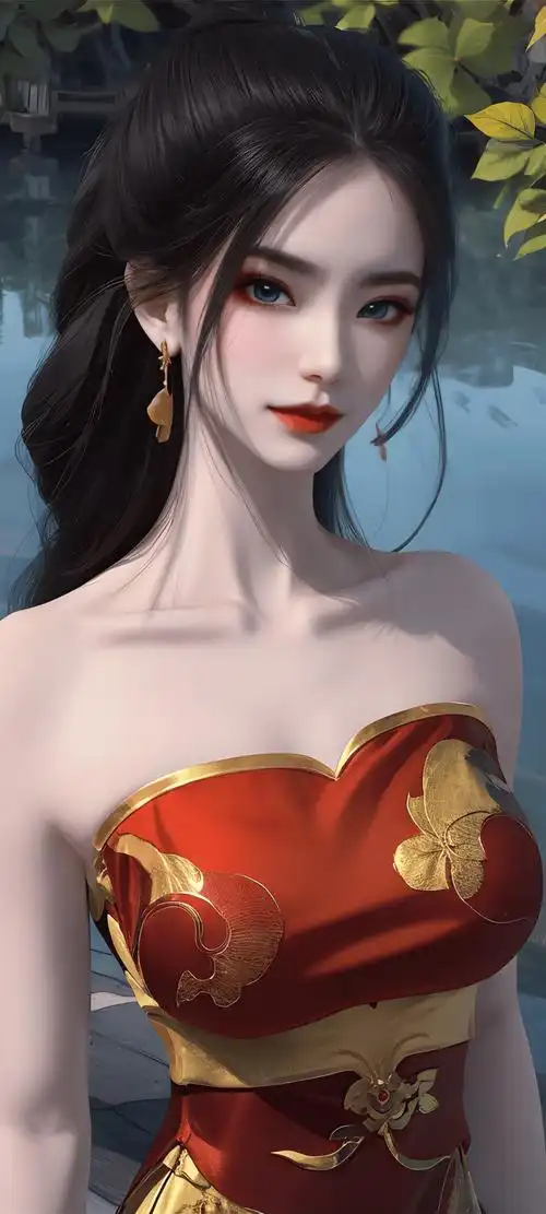 国漫美女壁纸|《天行九歌》焰灵姬ai绘画:反派中的颜值天花板!