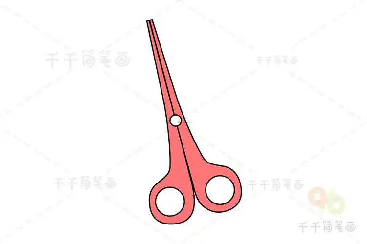 亲子画剪刀简笔画