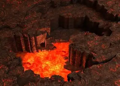 火山坑,地狱岩浆,火山喷发,火海,自然奇观,地狱,火山口,地面开裂,溶岩