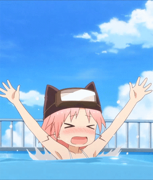 动漫游泳害怕伸手gif动图_动态图_表情包下载_soogif
