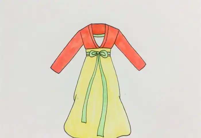 古装裙子画法_简笔画教程_简笔画大全