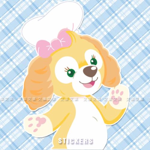 达菲熊家族划痕遮挡可爱卡通冰箱车门电动车保险杠防水装饰贴纸