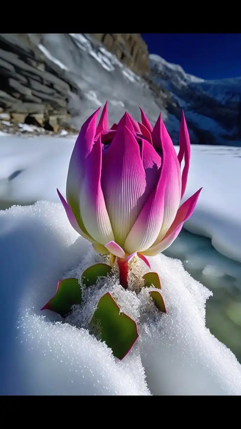 天山雪莲花形似莲花,简称雪莲.代表纯白的爱,纯洁,也是圣洁的 - 抖音