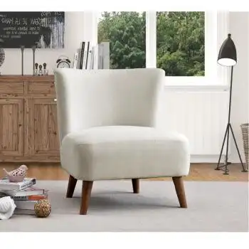 【京东精选】 小型沙发布艺休闲卧室个性书房单个单人小型沙发椅 米