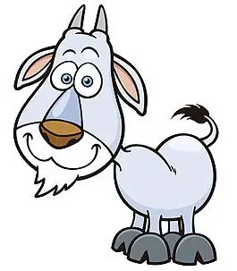 矢量卡通山羊夹