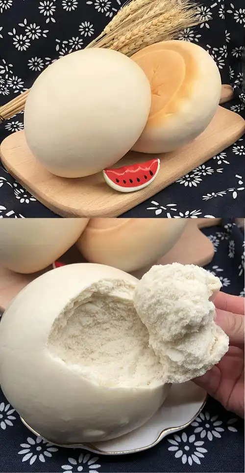 王哥庄铁锅大馒头手工馒头山东青岛崂山特产老面原味 原味馒头4两(12