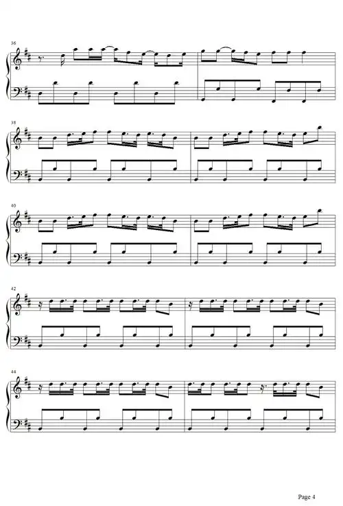 咆哮钢琴谱 exo 愿你以后每一个梦都不会再是一场空4