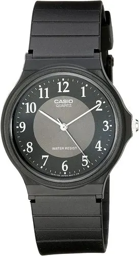 casio 卡西欧男士黑色橡胶表带式 mq24-1b3 腕表: casio: 亚马逊中国