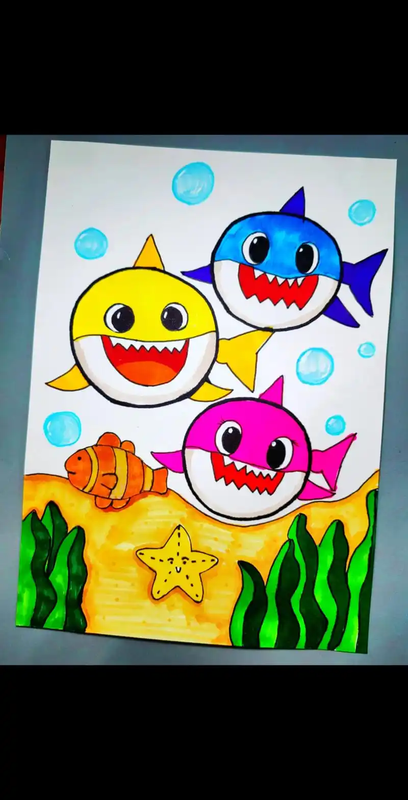鲨鱼宝宝简笔画##一起学画画 #一学就会系列 #简笔画 #亲 - 抖音