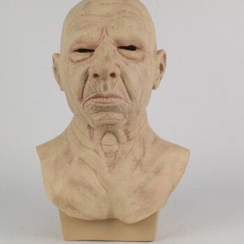 硅胶人脸面具 人皮面皮仿真人头套假面舞会面具男女乳胶头套逼真演出