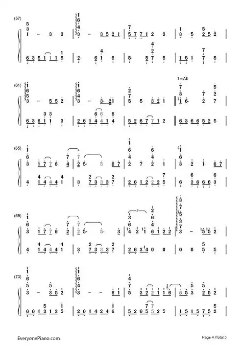 promise-少女时代双手简谱预览4