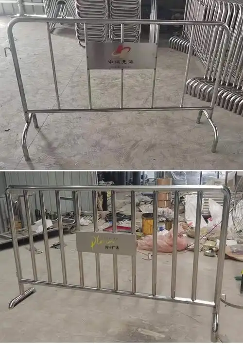 不锈钢铁马护栏施工围栏可移动排队栏杆地铁商场活动隔离栏防护栏