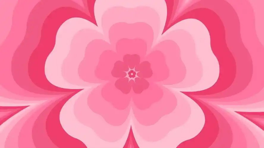 可爱粉色花朵绽开冲屏动态循环视频背景7815 浪漫梦幻舞蹈晚会