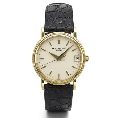 3787百达翡丽3802型号calatrava粉红金自动上链大三针腕表备日期年份