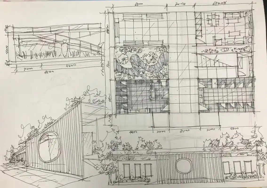 手绘分享～公共洗手间概念方案.本人专业为环境艺术设计,有6年 - 抖音