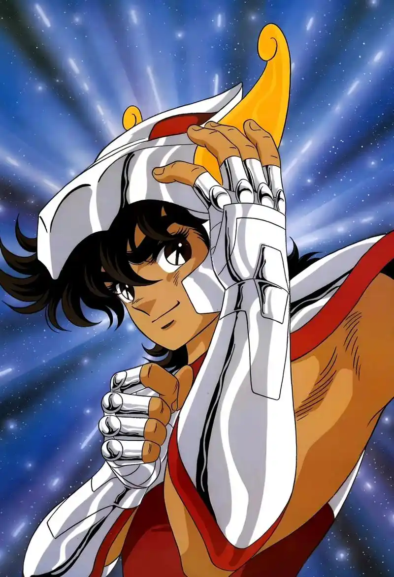 一组圣斗士星矢青铜圣斗士五小强人物插画欣赏,看到了童年贴纸的样子.