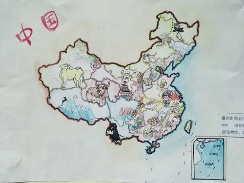 手绘地图优秀作品精选