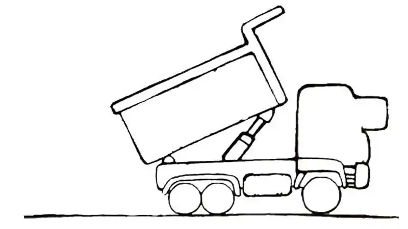 翻斗车简笔画翻斗车简笔画图片大全
