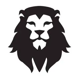 手势和手, 触摸符号, 矢量图形, 白色背景上的固体图案狮子头矢量符号