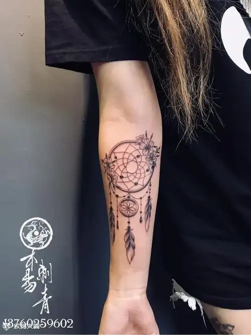 印第安捕梦网_纹身图案手稿图片_木易的纹身作品集