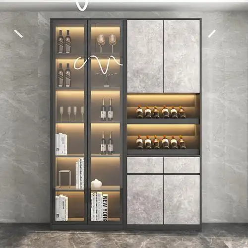 客厅酒柜靠墙家用大容量现代简约餐厅柜子轻奢高档酒柜