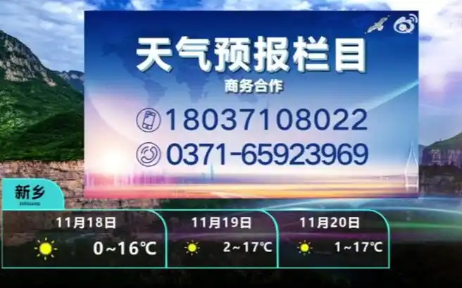 河南卫视天气预报 2023年11月17日