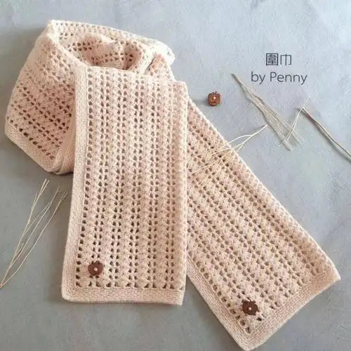 温柔奶油系围巾01简约百搭附图解