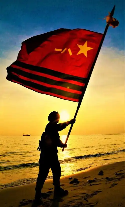 照片里的八一军旗是我心中最美的记忆