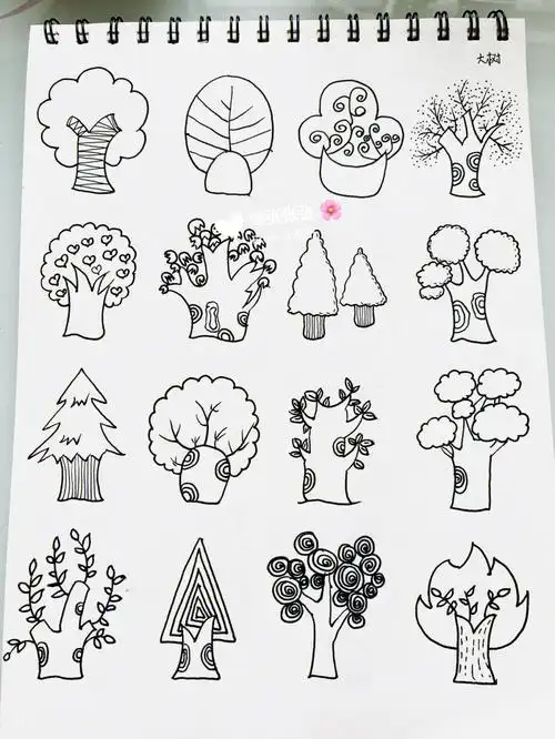 简笔画  #大树  #大树简笔画  #大树儿童画  #儿童画  #线描