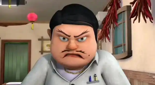 《熊出没》光头强去吃火锅,偶遇黑店老板,被老板扔了出来