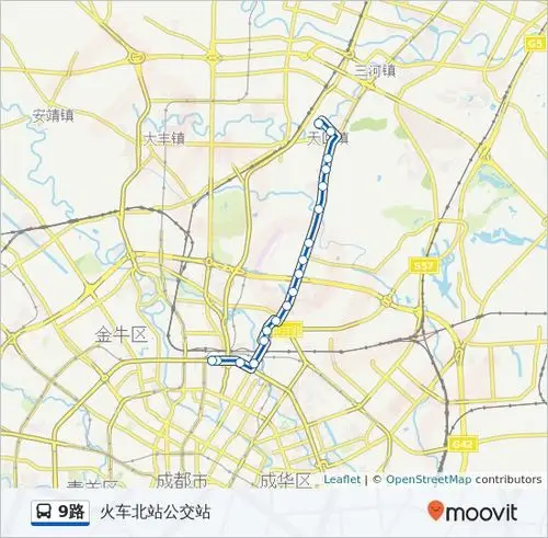 公交9路的线路图