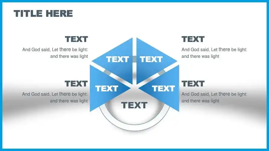 1分为4总分关系-宽屏ppt模板图表