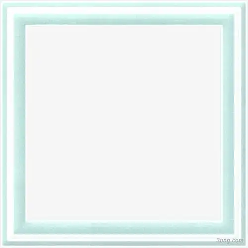 蓝色漂亮方框png素材透明免抠图片-艺术字集