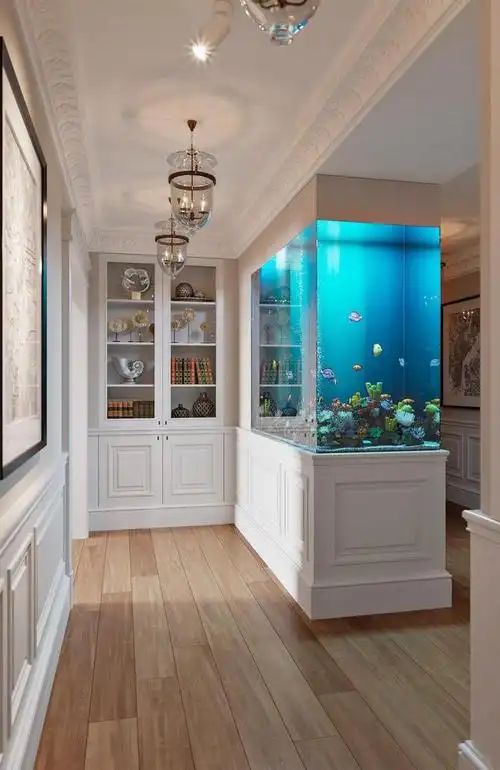 进门玄关鱼缸设计师点睛之笔