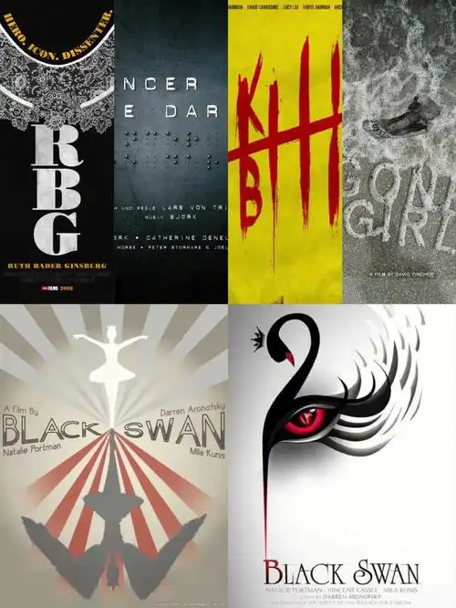 关于女性的电影海报精选二彰显她的字体