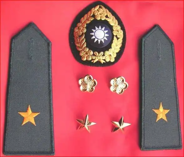 国军陆军少将大帽徽,肩章,领徽,军衔将官星
