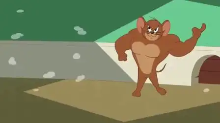 猫和老鼠:杰瑞变成肌肉男,汤姆被虐后,励志健身展现一身肌肉