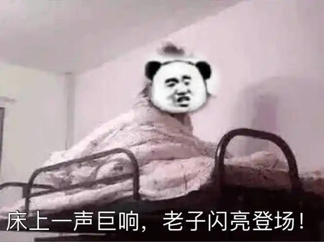 床上一声巨响,老子闪亮登场