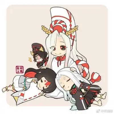 【阴阳师】一家四口「鬼使白,鬼使黑,白童子,黑童子」