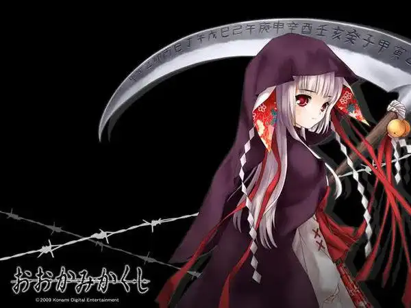 最好是一系列的,如果没有也可以,希望这个女孩有镰刀,就像死神那样