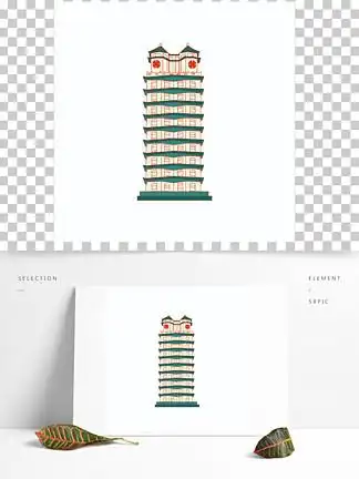 郑州 i>二 /i> i>七 /i>塔 i>插 /i> i>画 /i>元素