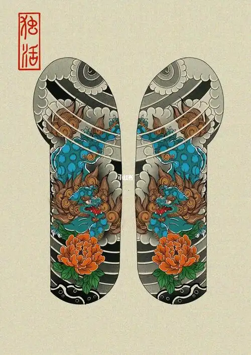 日式老传统唐狮开衫