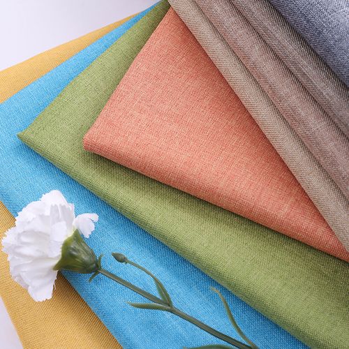 加厚素色细麻沙发布料面料抱枕坐垫套亚麻简约防尘布纯色手工布艺